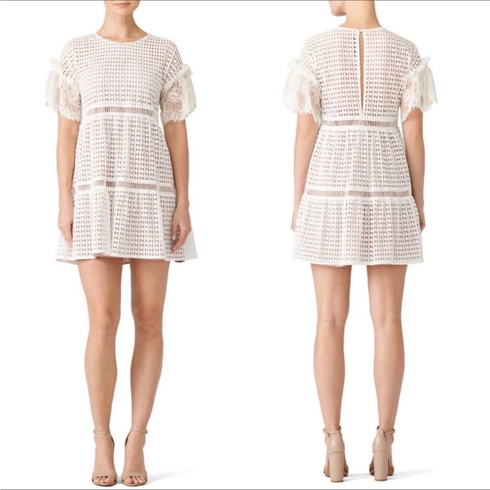Nha khanh white lace dress
